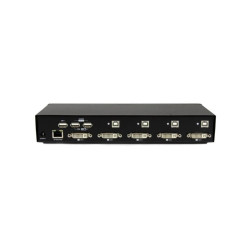 4 Port USB DVI KVM Switch with DDM Fast Switching Technology and Cables