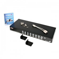 StarTech.com  16 Port 1U Rack Mount USB PS/2 KVM Switch with OSD