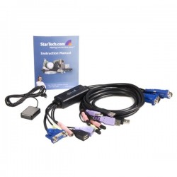 StarTech.com  2 Port USB VGA Cable KVM Switch