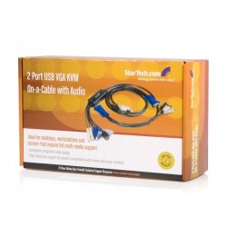 StarTech.com  2 Port USB VGA Cable KVM Switch