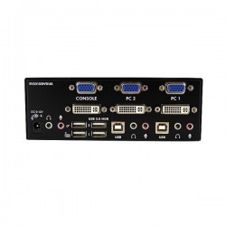StarTech.com  2 Port DVI VGA Dual Monitor KVM Switch USB with Audio &amp;amp; USB 2.0 Hub