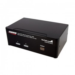 StarTech.com  2 Port DVI VGA Dual Monitor KVM Switch USB with Audio &amp;amp; USB 2.0 Hub
