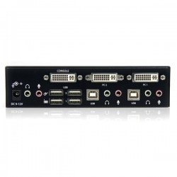 StarTech.com 2 Port High Resolution USB DVI Dual Link KVM Switch with Audio - KVM / audio / USB switch - USB - 2 p