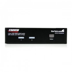 StarTech.com  2 Port USB HDMI KVM Switch with Audio and USB 2.0 Hub