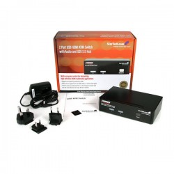 StarTech.com  2 Port USB HDMI KVM Switch with Audio and USB 2.0 Hub