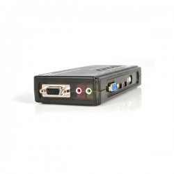 StarTech.com  4 Port Black USB KVM Switch Kit with Cables and Audio
