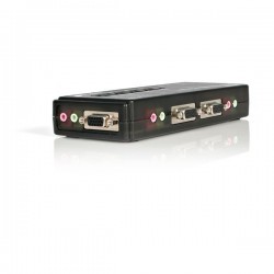 StarTech.com  4 Port Black USB KVM Switch Kit with Cables and Audio