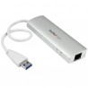 StarTech.com 3-Port Portable USB 3.0 Hub plus Gigabit Ethernet - Built-In Cable | StarTech.com Network Cards & Adapters