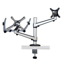 Tripp Lite Full Motion Dual Desk Clamp for 13" to 27" Monitors and Laptops Up to 15" | Tripp Lite Flat Panel Desk Mounts