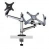 Tripp Lite Full Motion Dual Desk Clamp for 13" to 27" Monitors and Laptops Up to 15" | Tripp Lite Flat Panel Desk Mounts