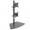 Tripp Lite Dual Vertical Flat-Screen Desk Stand / Clamp Mount for 15 to 27 Flat-Screen Displays | Tripp Lite Flat Panel Desk Mou