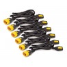 APC AP8702S-WW Power Cord Kit (6 ea), Locking, C13 to C14, 0.6m