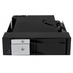 StarTech.com Dual Bay 5.25" Trayless Hot Swap Mobile Rack Backplane for 2.5" and 3.5" SATA/SAS HDD or SSD with Fan | StarTech.co