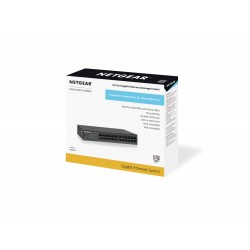 NETGEAR GS324 Unmanaged Gigabit Ethernet (10/100/1000) 1U Black