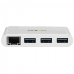 StarTech.com 3-Port USB 3.0 Hub plus Gigabit Ethernet - USB-C - White | StarTech.com Network Cards & Adapters