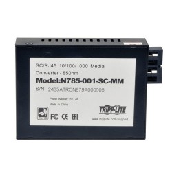 Tripp Lite SC Multimode Media Converter 10/100/1000, 550M, 850nm RJ45 | Tripp Lite Media Converters