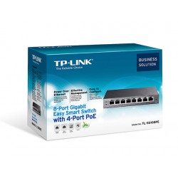 TP-Link TL-SG108PE network switch Managed L2 Gigabit Ethernet (10/100/1000) Power over Ethernet (PoE) Black