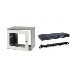 6u 300mm Deep Wall Mount Cabinet Kit