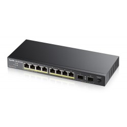 ZyXEL GS1100-10HP Unmanaged Gigabit Ethernet (10/100/1000) Power over Ethernet (PoE) 1U Black