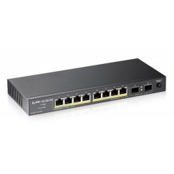 ZyXEL GS1100-10HP Unmanaged Gigabit Ethernet (10/100/1000) Power over Ethernet (PoE) 1U Black