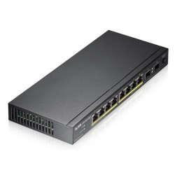 ZyXEL GS1100-10HP Unmanaged Gigabit Ethernet (10/100/1000) Power over Ethernet (PoE) 1U Black