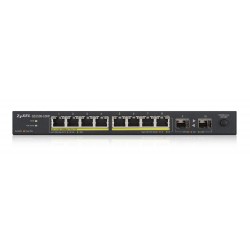 ZyXEL GS1100-10HP Unmanaged Gigabit Ethernet (10/100/1000) Power over Ethernet (PoE) 1U Black