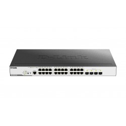 D-Link DGS-3000-28LP Managed L2 Gigabit Ethernet (10/100/1000) Power over Ethernet (PoE) 19U Black network switch