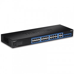 Trendnet TEG-284WS Gigabit Ethernet (10/100/1000) 1U Black network switch