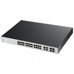 ZyXEL NSW100-28P Managed L2 Gigabit Ethernet (10/100/1000) Power over Ethernet (PoE) Black, Grey