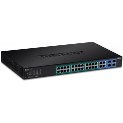 Trendnet TPE-5028WS Managed Gigabit Ethernet (10/100/1000) Power over Ethernet (PoE) 1U Black network switch