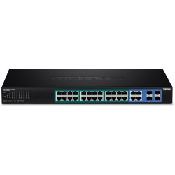 Trendnet TPE-5028WS Managed Gigabit Ethernet (10/100/1000) Power over Ethernet (PoE) 1U Black network switch