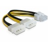 DeLOCK PCI Express power 0.30m Multicolour power cable