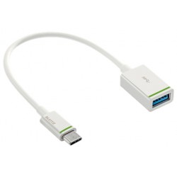 Leitz 63370001 0.15m USB C USB A Male Female White USB cable