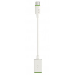 Leitz 63370001 0.15m USB C USB A Male Female White USB cable