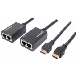 Manhattan 207386 Network transmitter & receiver Black