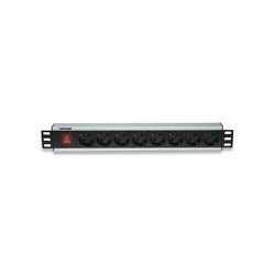 Intellinet 19" 8-Way 8AC outlet(s) Black surge protector