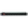 Intellinet 19" 8-Way 8AC outlet(s) Black surge protector