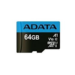 ADATA 64GB, microSDHC, Class 10 64GB MicroSDHC UHS-I Class 10 memory card