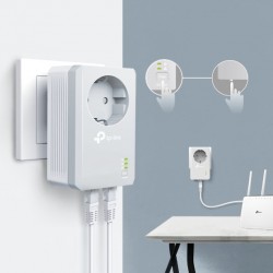 TP-LINK AV600 2-port Passthrough Powerline Starter Kit