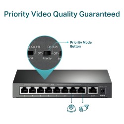 TP-Link 9-Port 10/100Mbps Desktop Switch with 8-Port PoE+