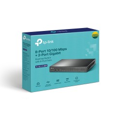 TP-Link 8-Port 10/100Mbps + 2-Port Gigabit Desktop Switch with 8-Port PoE+