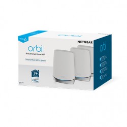 NETGEAR Orbi RBK753 AX4200 WiFi 6 Mesh System Tri-band (2.4 GHz / 5 GHz / 5 GHz) Wi-Fi 6 (802.11ax) White 7 Internal