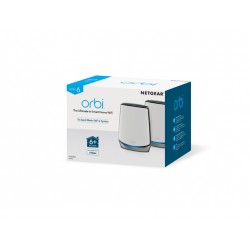 NETGEAR Orbi RBK852 AX6000 WiFi 6 Mesh System Tri-band (2.4 GHz / 5 GHz / 5 GHz) Wi-Fi 6 (802.11ax) Grey, White 8 Internal