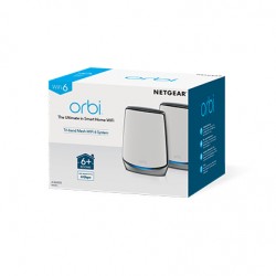 NETGEAR Orbi RBK853 AX6000 WiFi 6 Mesh System Tri-band (2.4 GHz / 5 GHz / 5 GHz) Wi-Fi 6 (802.11ax) Grey 4 Internal