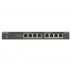 NETGEAR GS308PP Unmanaged Gigabit Ethernet (10/100/1000) Power over Ethernet (PoE) Black
