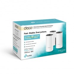 TP-Link AC1200 + AV1000 Whole Home Hybrid Mesh Wi-Fi System, 3-Pack