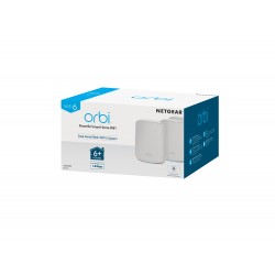 NETGEAR Orbi RBK353 AX1800 WiFi 6 Dual-band Mesh System Dual-band (2.4 GHz / 5 GHz) Wi-Fi 6 (802.11ax) White 7 Internal