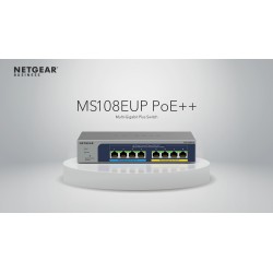 NETGEAR 8-port Ultra60 PoE++ Multi-Gigabit (2.5G) Ethernet Plus Switch Managed L2/L3 2.5G Ethernet (100/1000/2500) Power over Et