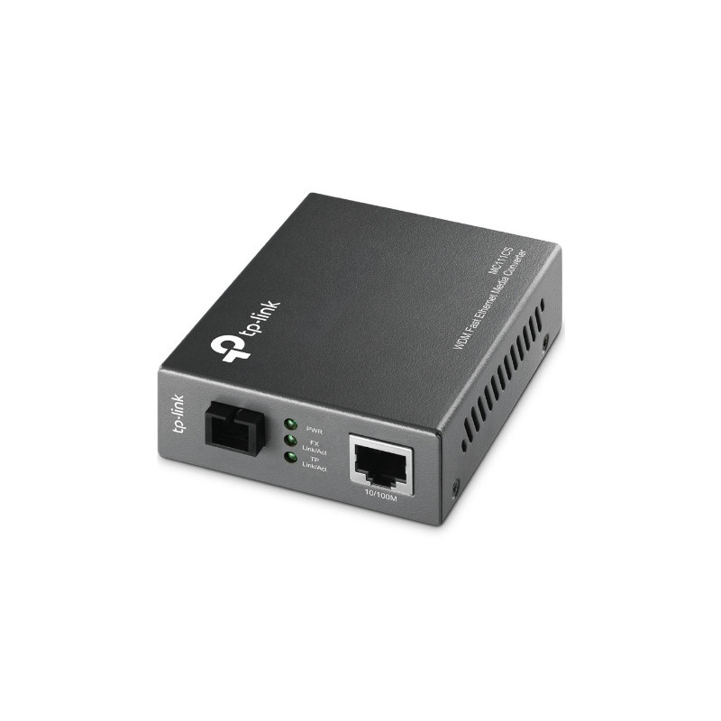 P-Link MC111CS network media converter 100 Mbit/s Single-mode Black