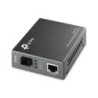 P-Link MC111CS network media converter 100 Mbit/s Single-mode Black
